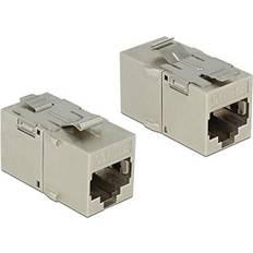 Kabeladaptere - RJ45-RJ45 Kabler DeLock Keystone RJ45-RJ45 STP Cat6a F-F Adapter