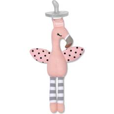 Apple Park Organic Pacifier Buddies Franny Flamingo