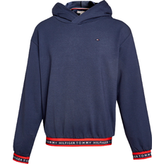 9-12M - Mädchen Hoodies Tommy Hilfiger Logo Tape Hoodie - Twilight Navy (KG0KG05887-C87)