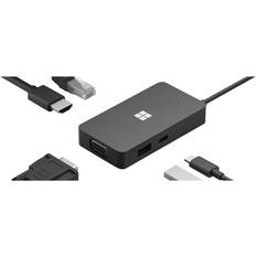 Microsoft usb c travel hub Microsoft USB C - RJ45/USB A/VGA/HDMI Adapter