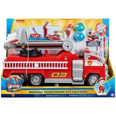 Paw Patrol Coches de juguete Spin Master Paw Patrol Marshall Transforming City Firetruck