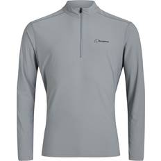 Grey - Men Base Layer Tops Berghaus 24/7 Tech Long Sleeve T-shirt - Monument