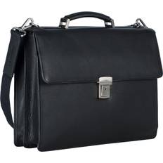 Tasca posteriore Cartelle Leonhard Heyden Berlin Briefcase 2 Compartments - Black