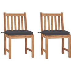 Teak sedie da giardino vidaXL 3062931 2-pack Sedia da giardino per pranzo