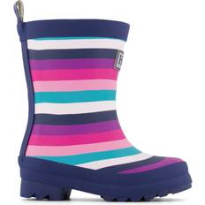 Stripes Matte Rain Boots - Navy