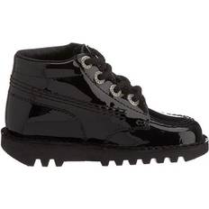 Gummi Halbschuhe Kickers Kick Hi Zip Junior - Black Patent