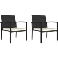 Noir Chaises de Jardin vidaXL 315110 2-pack Chaise de jardin pour repas