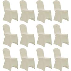 Fundas de silla suelta vidaXL 279092 12-pack Funda de silla suelta Blanco