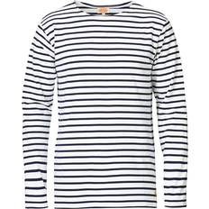 Houat Héritage Stripe Longsleeve T-shirt - White/Navy
