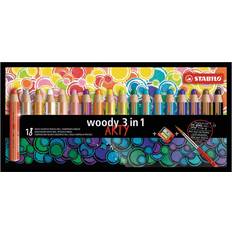 Pastelli Stabilo Woody 3 in 1 Arty 18-pack