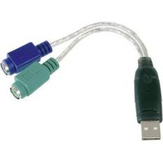 Cables Digitus USB A-PS/2 M-F Adapter