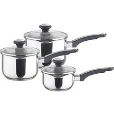 Integrated Strainer Cookware Sets Prestige Cook & Strain Induction Cookware Set with lid 3 Parts