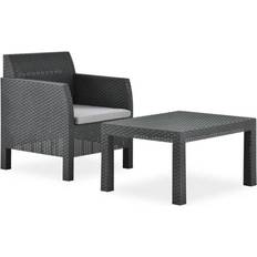 Outdoor Lounge Sets vidaXL 315641 Outdoor Lounge Set, 1 Table incl. 1 Chairs