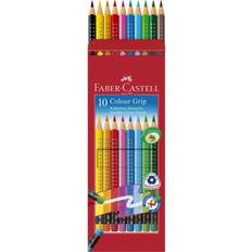 10 Farveblyanter Faber-Castell Colour Grip Erasable Colour Pencils Wallet of 10