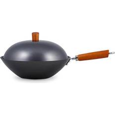 Mit Deckel Wok-Pfannen Ken Hom Classic mit Klappe 31 cm