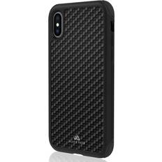 Blackrock Coque Robust Real Carbon pour iPhone Xs d'Apple, Noir