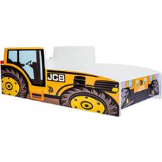 Gul Barrnesenge Børneværelse Kobi Farmi Cot With Mattress Jcb 160x80cm