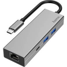 Usb c til hdmi adapter fra hama Hama USB C - USB A/RJ45/HDMI Adapter