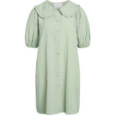 Sisters Point Efa SS Dress - Green/Bamboo