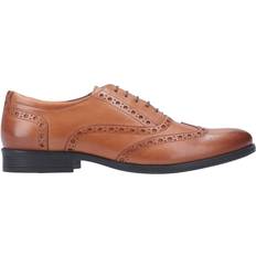 Foam - Men Oxford Hush Puppies Oaken Lace-Up Brogues - Dark Brown