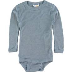 Joha L/S Wool/Silk Rib Bodysuit - Light Blue (67986-196-15858)