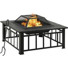 vidaXL Fireplace for The Garden with Fire Fork XXL