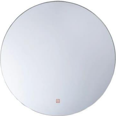 Beliani Espejo De Pared Plateado Con Luz Led Redondo 60 cm