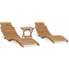 Teak Lettini solari vidaXL 3059960 2-pack