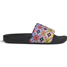 Herren - Mehrfarbig Slides Adidas Adilette Slides - Core Black/True Pink/Acid Yellow