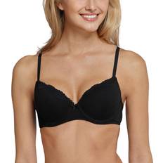 Schiesser Pure Cotton Underwire Bra - Black