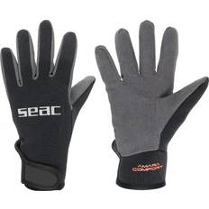 Neopreno Guantes de deporte acuático Guantes Seac Amara Comfort 1,5 mm negro gris Black