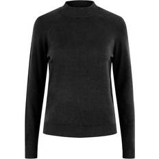 Pieces Esera Ls High Neck Knit - Black