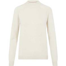 Pieces Esera Ls High Neck Knit - White