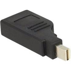 Displayport vinklet DeLock 90°Angled Mini DisplayPort-DisplayPort M-F Adapter