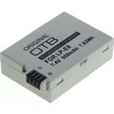 Lp e8 batterier og opladere OTB Battery for LP-E8 950mAh Compatible