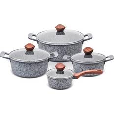 8 pcs Keittovälinesetit Promis Granite Cookware Set with lid 8 Parts