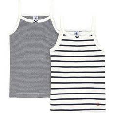 Jersey Topit Petit Bateau Breton Stripe Vest Tops 2-pack - White (53304-00)