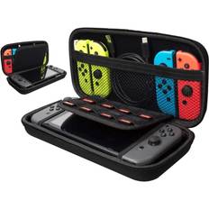 Spilltilbehør Tech of Sweden Nintendo Switch Hard Storage Case Black