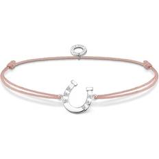 Horseshoe Bracelet - Silver/Biege