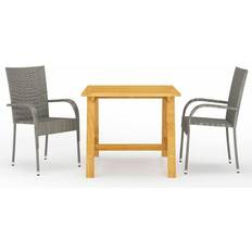 vidaXL 3068699 Ensemble repas de patio, 1 Table incluse 2 Chaises