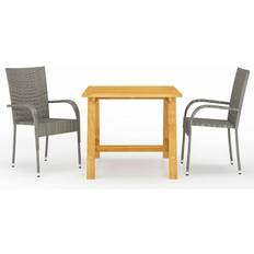 Juegos de comedor de patio vidaXL 3068699 Patio Dining Set, 1 Table incl. 2 Chairs