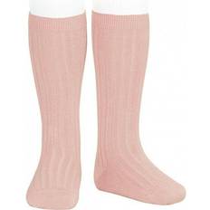 1-3M - Mädchen Socken Condor Basic Rib Knee High Socks - Old Rose (20162_000_544)