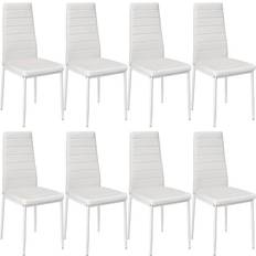 Gris Chaises de Cuisine tectake 61050722 8-Pcs Chaise de Cuisine 98.5cm 8pcs