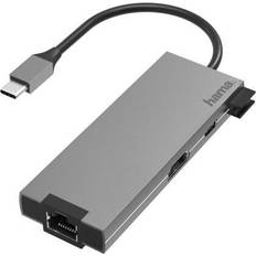 Usb c til hdmi adapter fra hama Hama USB C-USB A/HDMI/RJ45/USB C Adapter