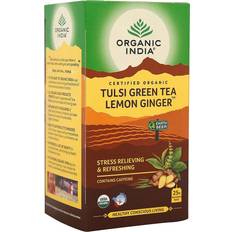 Organic India Tulsi Green Tea Lemon Ginger 1.587oz 25pcs