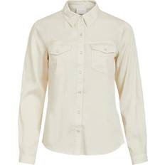 Vila Chemise en Jean Femme Taille - Beige, Bista 14033008