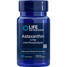 Immuunijärjestelmä Lisäravinteet Life Extension Astaxanthin 4mg with Phospholipids