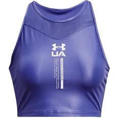 Élasthanne/Lycra/Spandex Débardeurs Under Armour Iso-Chill Crop Tank Women - Purple