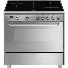 90cm - Grill Induktionsspisar Smeg SCD90IMX9-1 Rostfritt stål, Vit