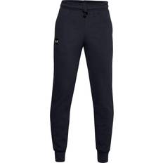 Negro Pantalones de Forro Polar Under Armour Boy's UA Rival Fleece Joggers - Black/Onyx White